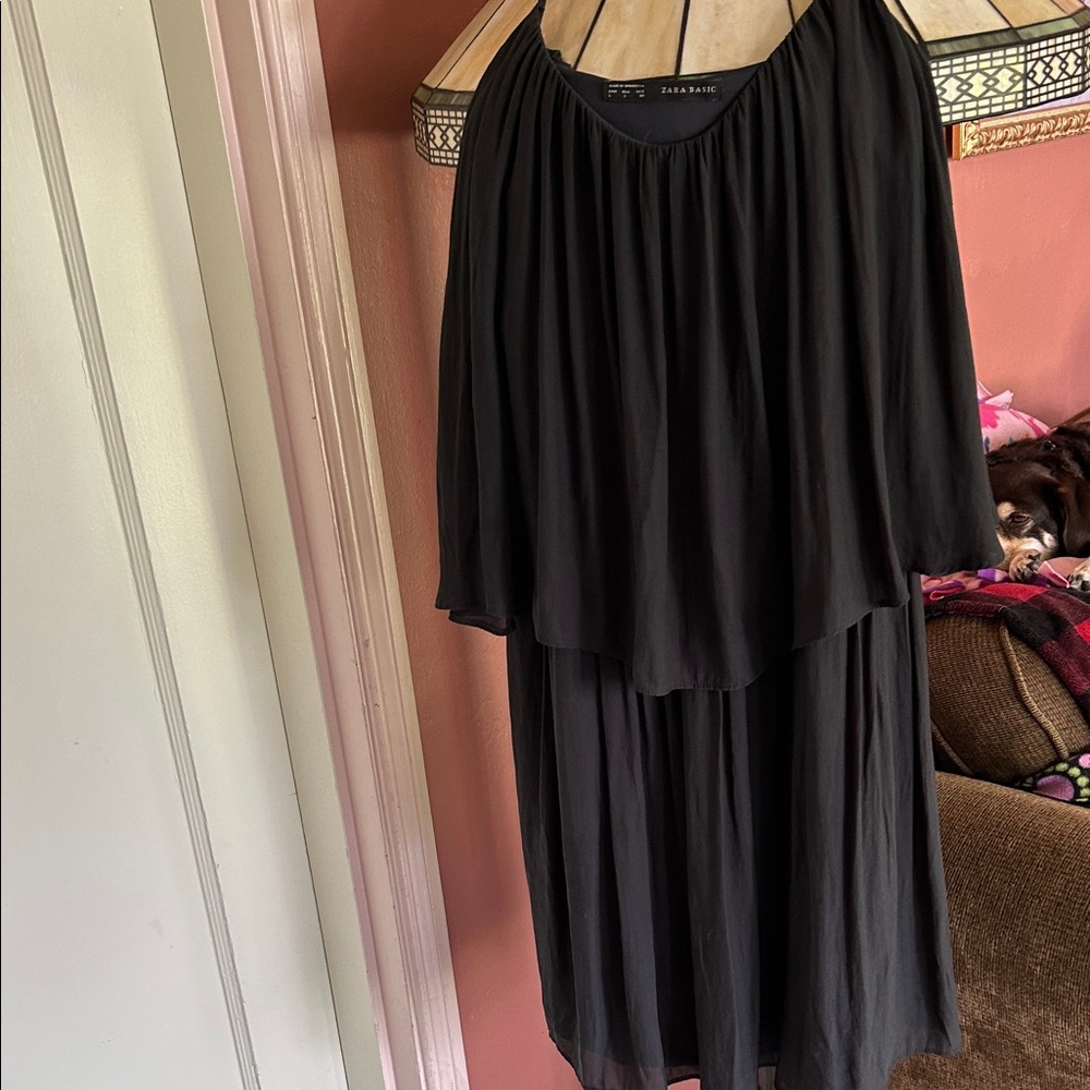 Zara Black Long Sleeve Dress